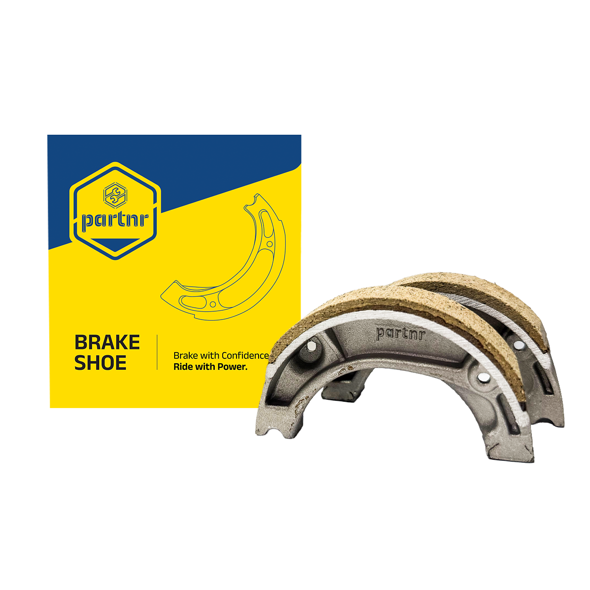 Partnr Brake Shoe for Hero Splendor (Rear), Hero CD 100, Hero Passion (Rear)