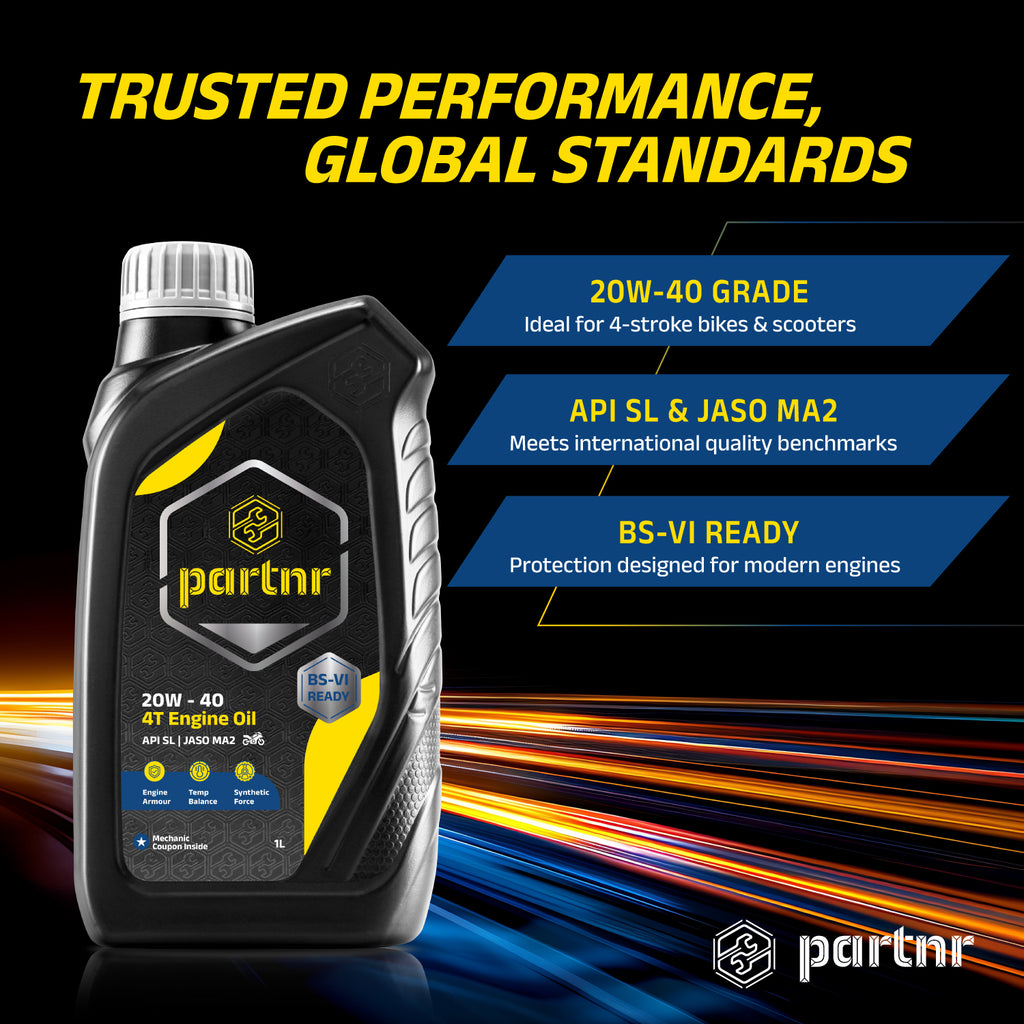 Partnr 20W-40 4T Engine Oil for Bikes (1 L)