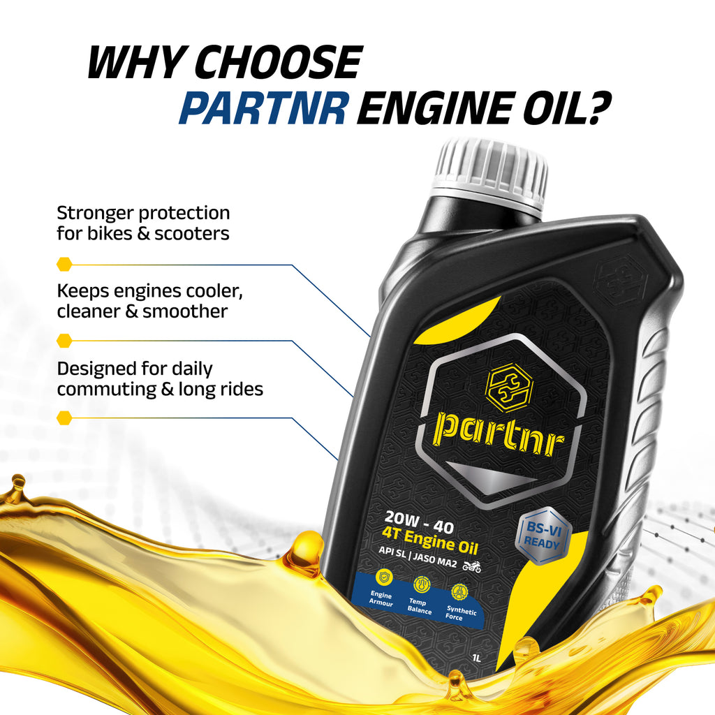 Partnr 20W-40 4T Engine Oil for Bikes (1 L)
