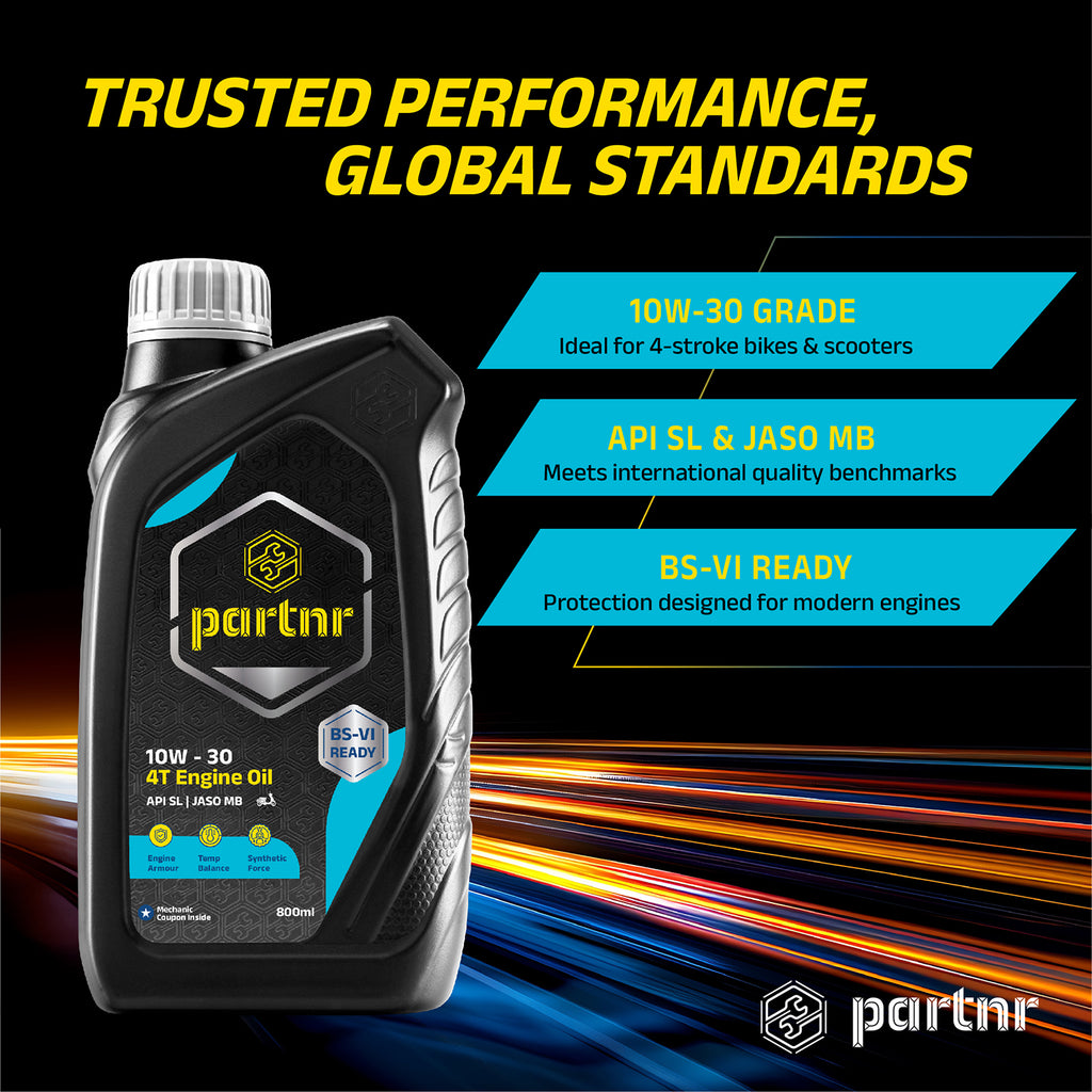 Partnr 10W-30 4T Engine Oil for Scooters (800 ML)