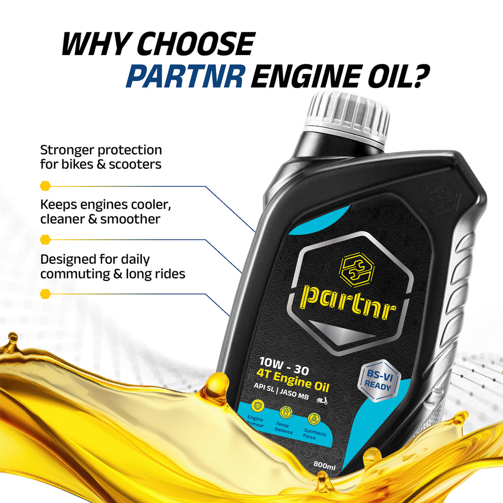 Partnr 10W-30 4T Engine Oil for Scooters (800 ML)