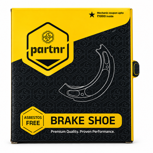 Partnr Brake Shoe For TVS Jupiter, Wego (F&R) - Non Asbestos